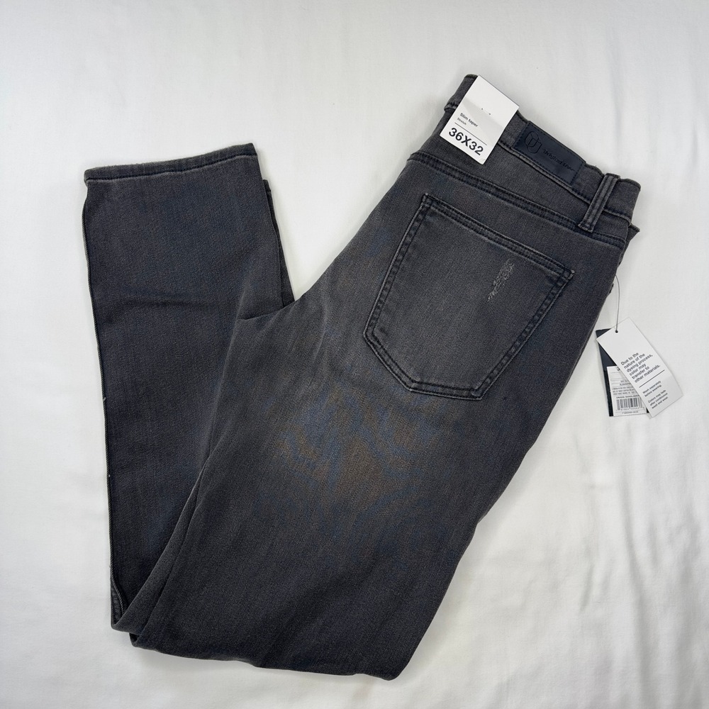 Original Use Jeans Men's 36x32 Black Denim Distressed Slim Taper New